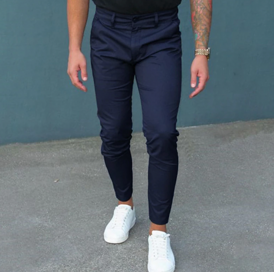 Levoire | Pantalons De Loisirs Business Pour Hommes Venytetty Bleu