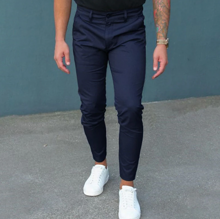 Levoire | Pantalons De Loisirs Business Pour Hommes Venytetty Bleu