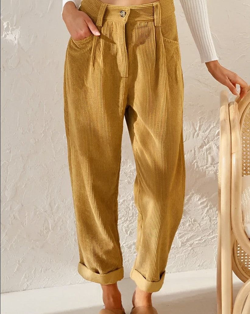 Levoire | Pantalon en velours tendance Gelb