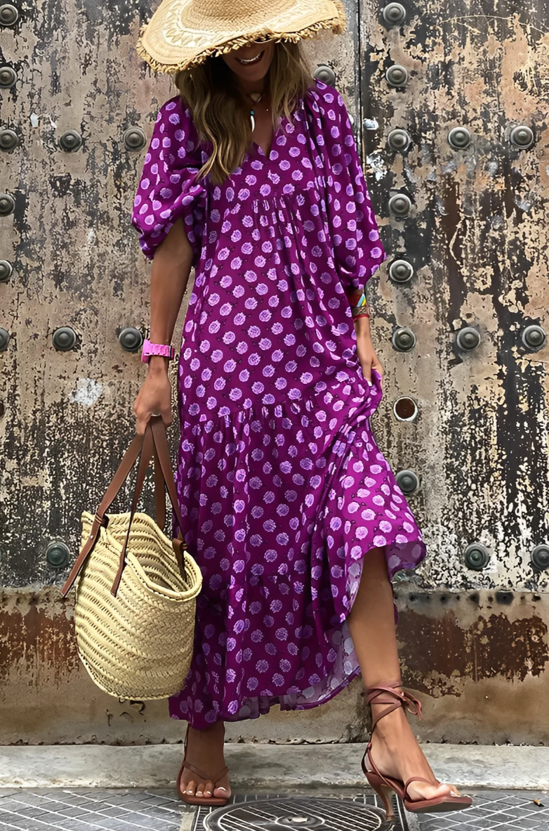 Levoire | Robe Décolletée En V Pour Femmes Nora Lila