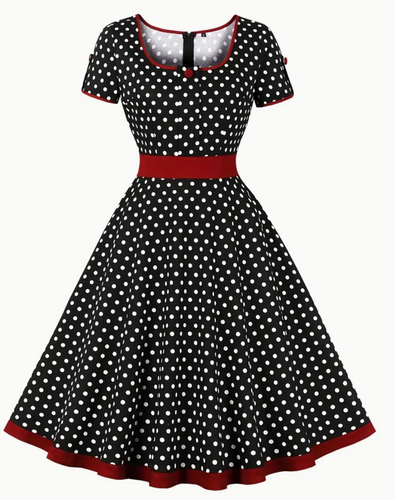 Levoire | Robe Vintage À Pois Pour Femmes