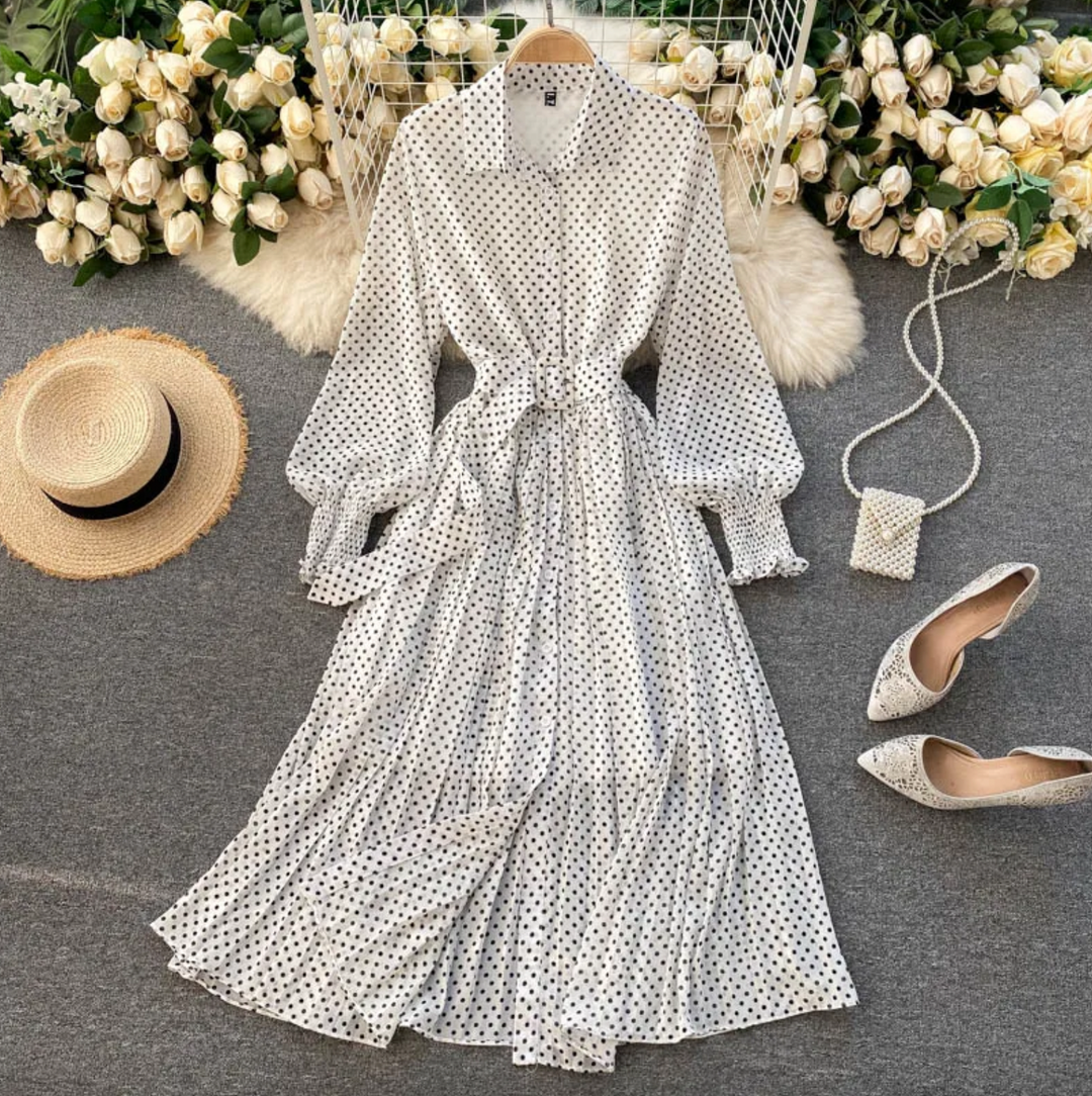 Levoire | Robe De Printemps Élégante Blanc Une taille