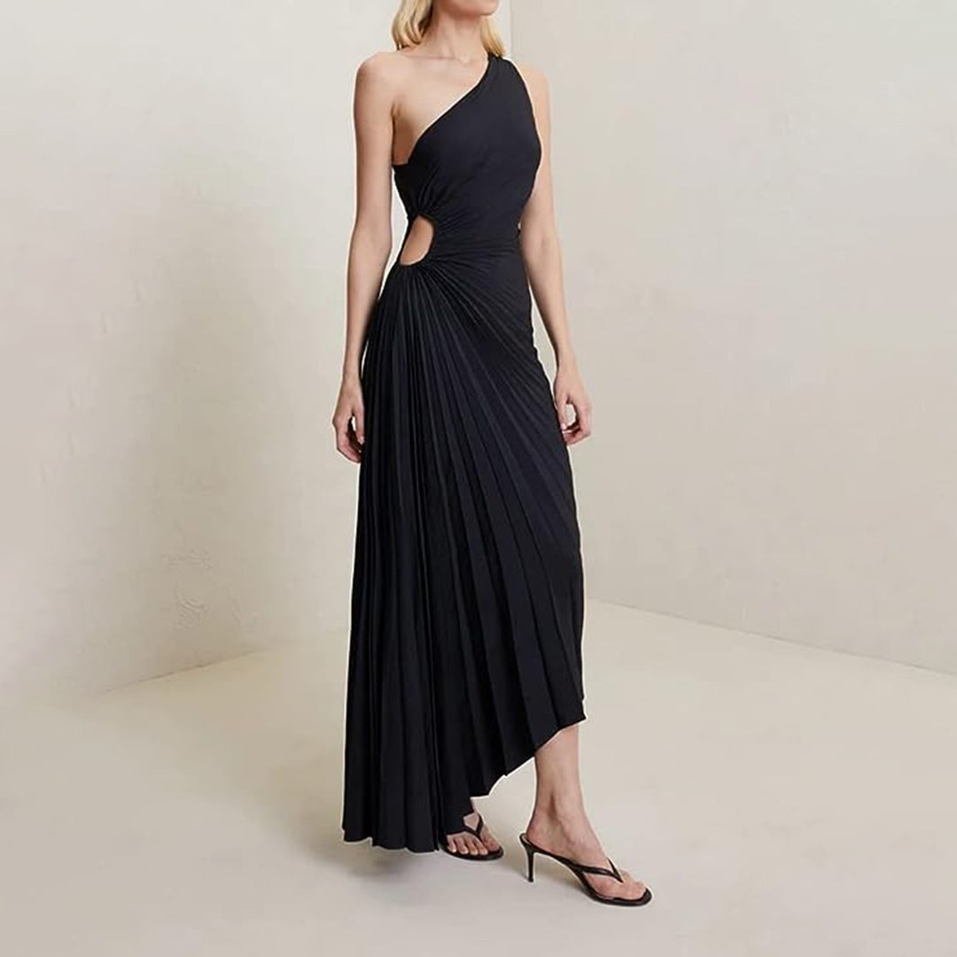Levoire | Robe Plissée Asymétrique À Une Épaule
