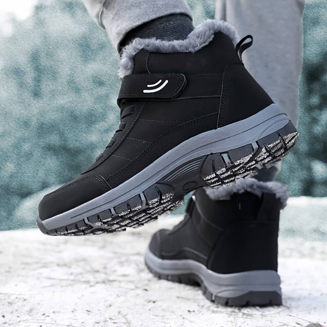 Levoire | Bottes à cheville en fourrure antidérapantes chaudes Noir