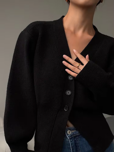 Levoire | Cardigan Avec Décolleté En V Et Fermeture À Boutons