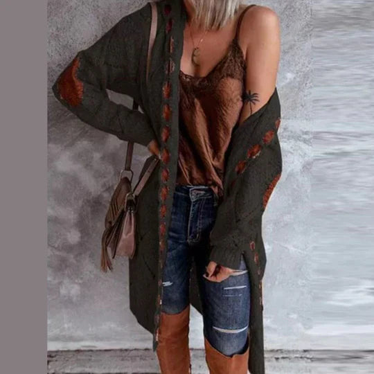 Levoire | Veste En Tricot À Capuche Moderne Noir
