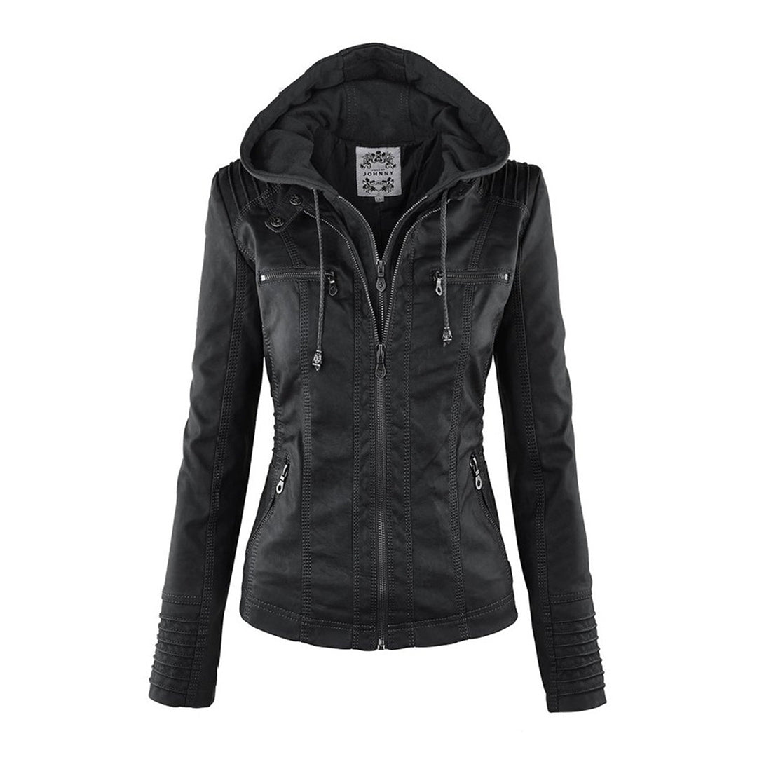 Levoire | Veste En Cuir Végétalien Noir
