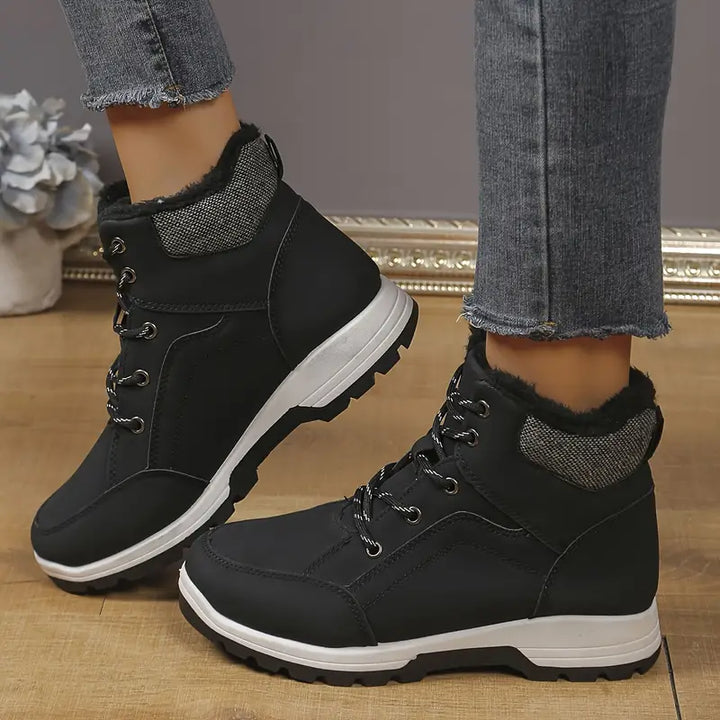 Levoire | Bottes Imperméables Doublées De Peluche Noir