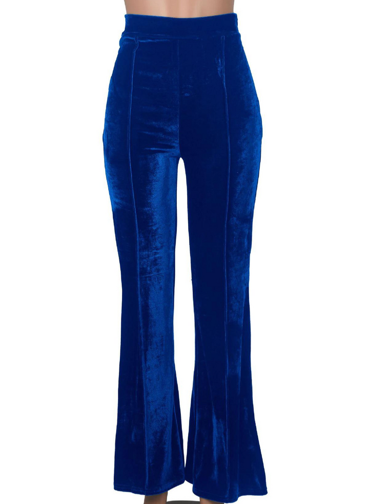 Levoire | Velours Évasé Élégant Et Festif Bleu