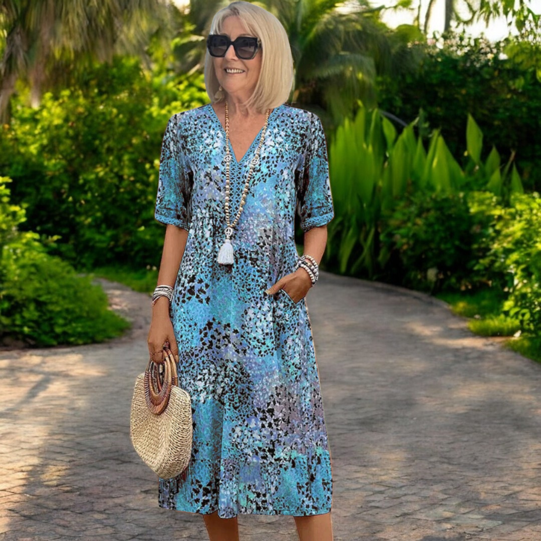 Levoire | Robe Printanière Éclatante Bleu