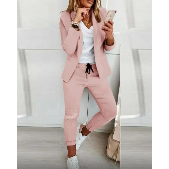 Levoire | Ensemble De Blazer Et Pantalon Pour Femmes Élégant Rosa