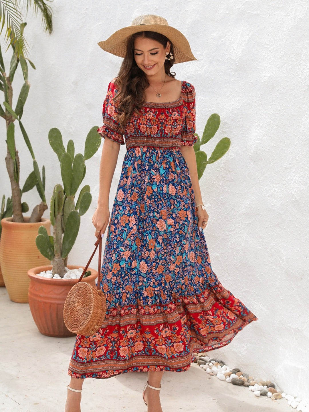 Levoire | Robe Maxime Style Bohémien Robe Légère En Coton Robe D'Été Seemann