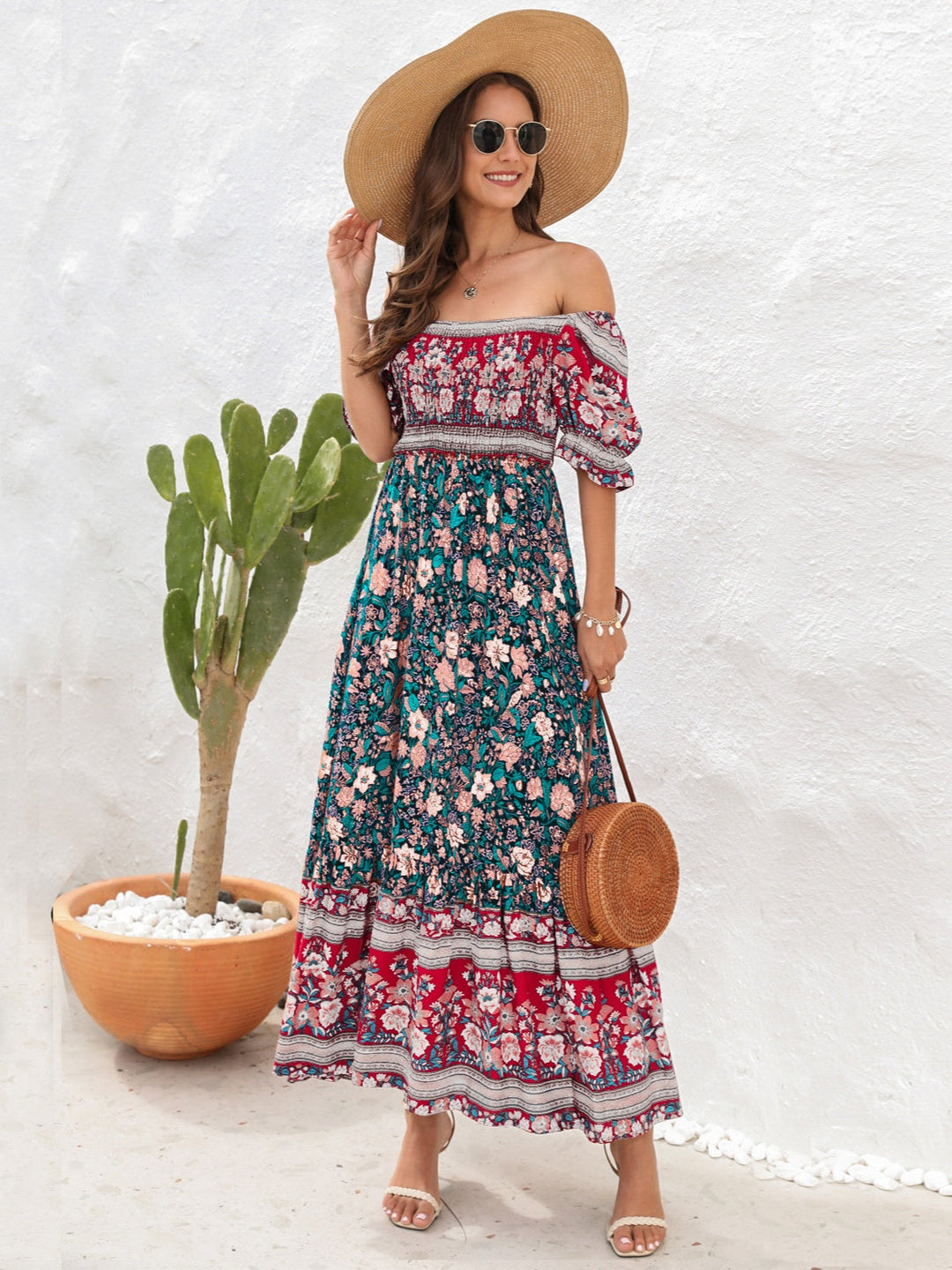 Levoire | Robe Maxime Style Bohémien Robe Légère En Coton Robe D'Été