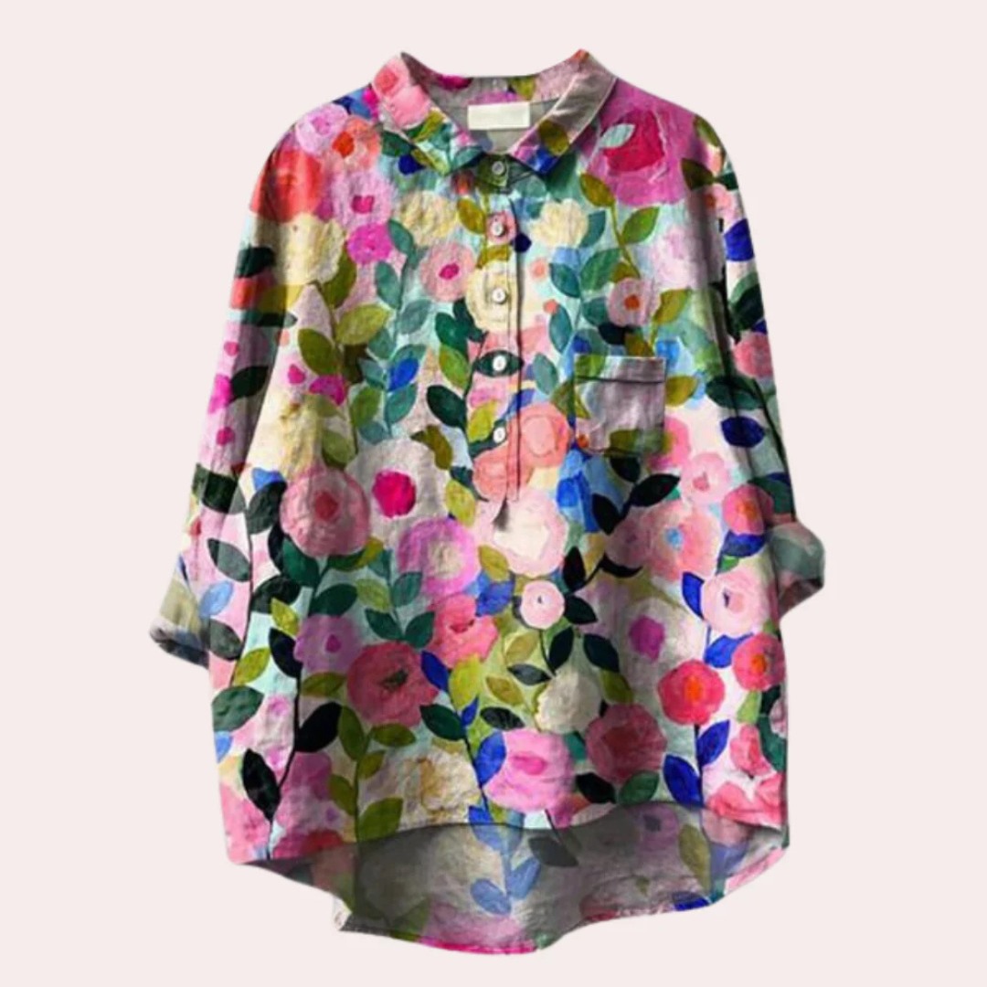 Levoire | Long Sleeve Button Up Plus Size Blouse Women'S Clothing