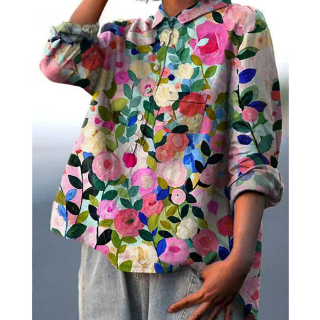 Levoire | Long Sleeve Button Up Plus Size Blouse Women'S Clothing