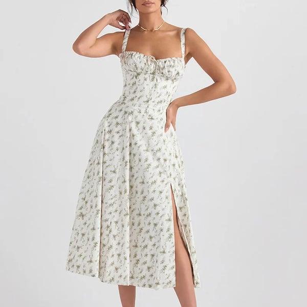 Levoire | Sans Manches Midi Corset Dress Robe D'Été
