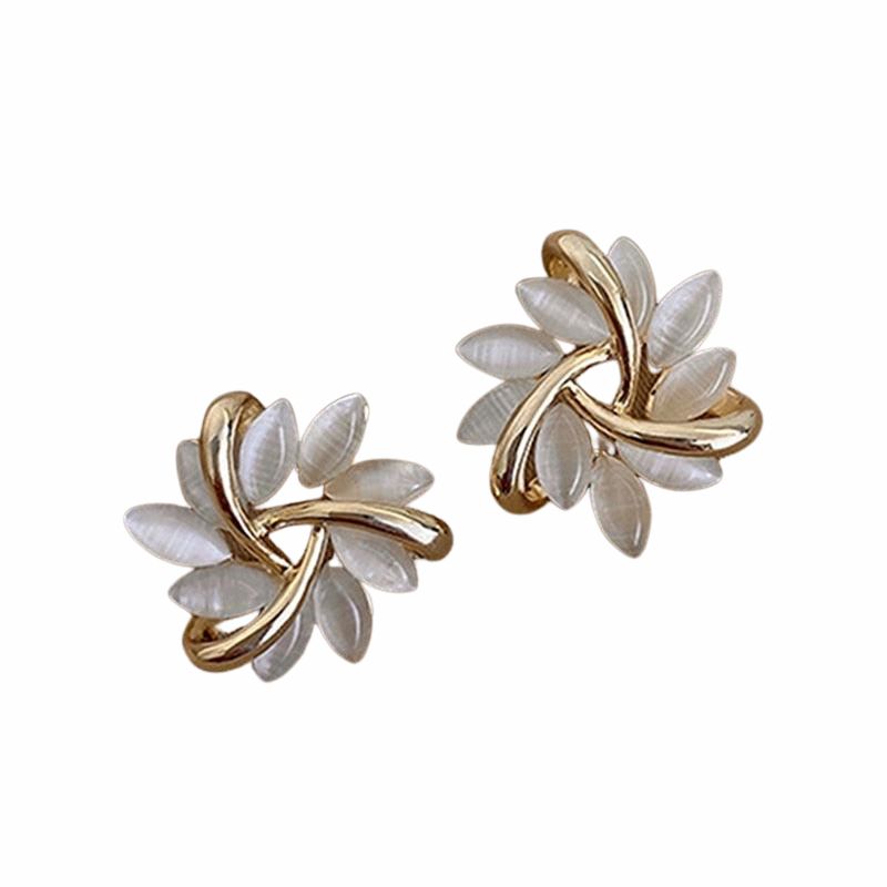 Levoire | Fleur Bouton Boucles D'Oreilles