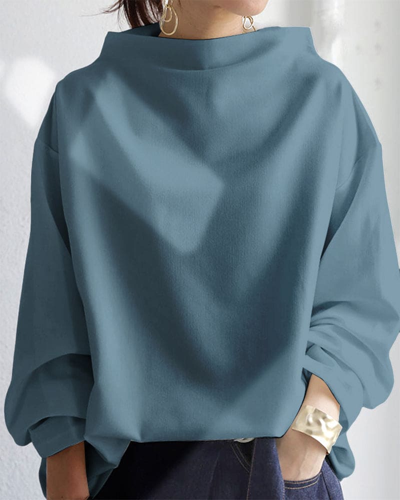 Levoire | Pull Pour Femmes À Manches Longues Et Coupe Décontractée Bleu