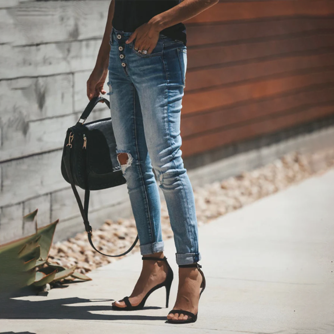 Levoire | Jeans Avec Des Déchirures Pour Femmes