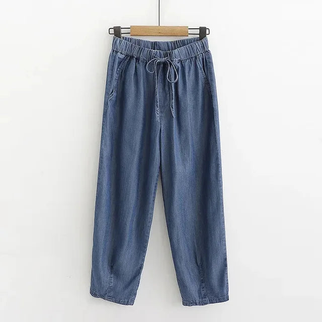 Levoire | Jeans En Lyocell À Taille Haute Bleu marine