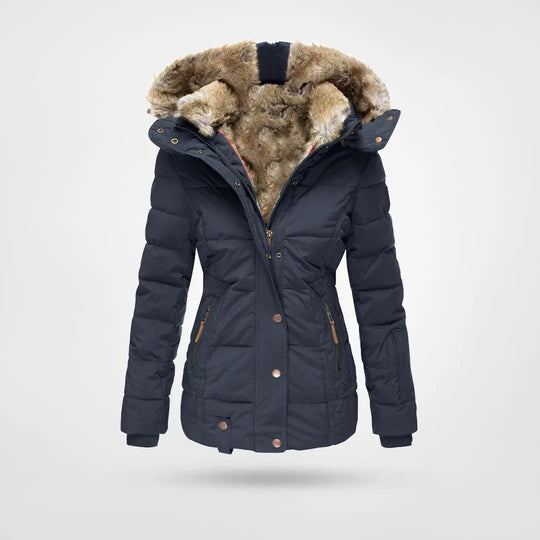 Levoire - Veste d'hiver chaude et imperméable avec doublure intérieure et capuche Bleu