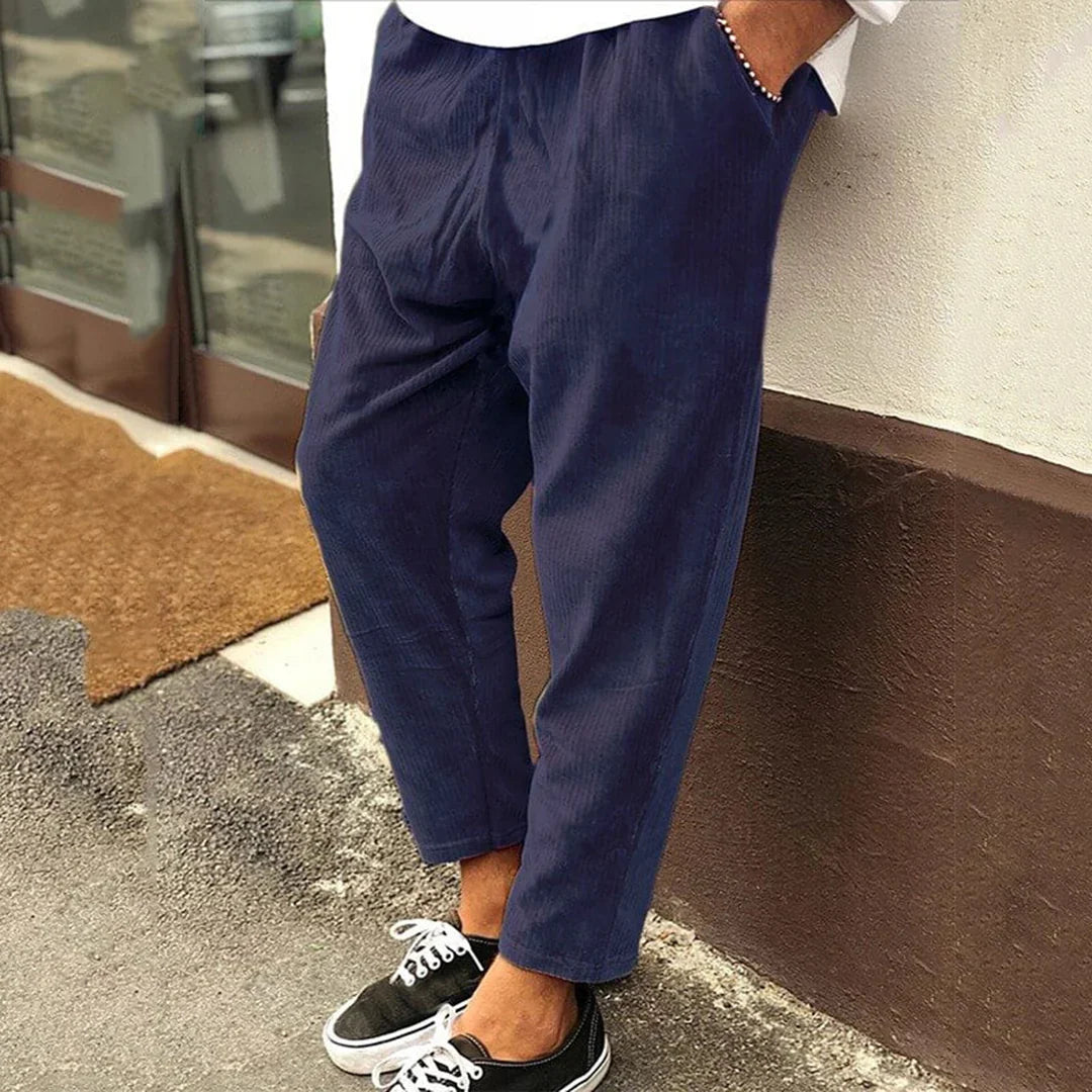 Levoire | Pantalon en velours côtelé Viinikeruu Bleu