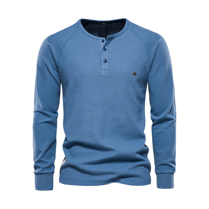 Levoire | Chemise Élégante À Manches Longues Pour Hommes Bleu