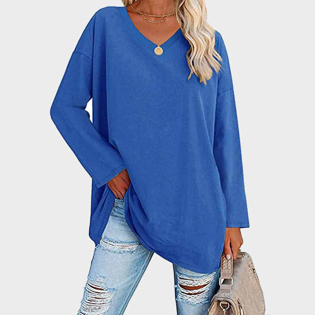 Levoire | Pullover Décontracté À Manches Longues Bleu