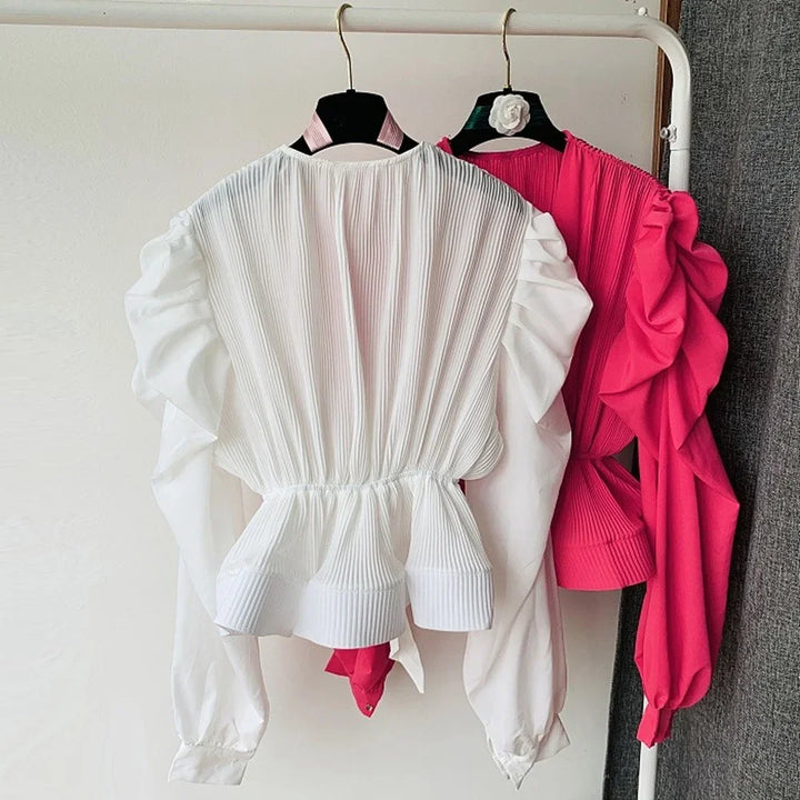 Levoire | Chemise Longue Blanche À Col En V
