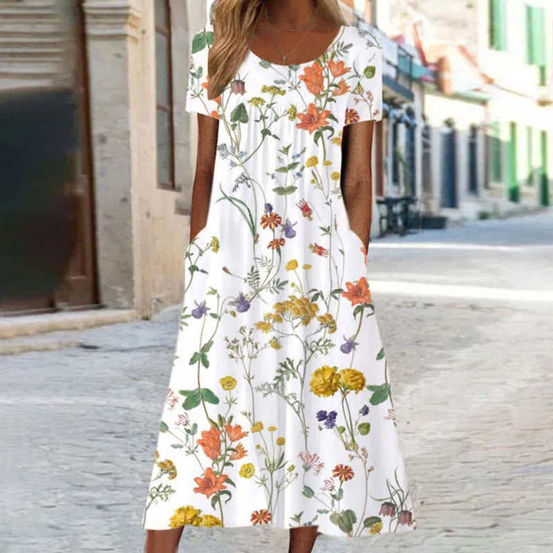 Levoire | Robe Maxi Boho Élégante Avec Protection Anti-Fuite Blanc
