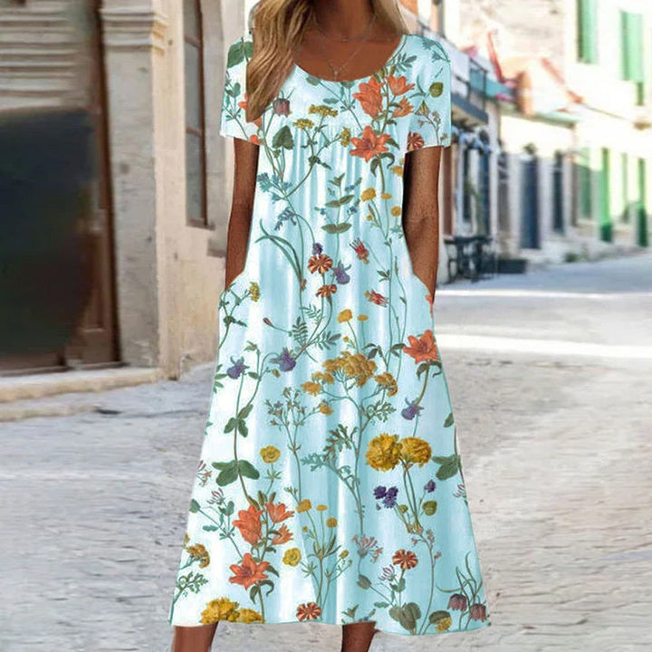 Levoire | Robe Maxi Boho Élégante Avec Protection Anti-Fuite Bleu clair