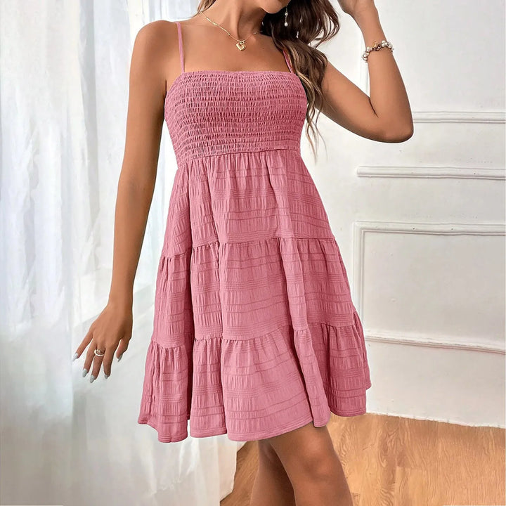 Levoire | Robe D'Été Bohème De Plage Rose