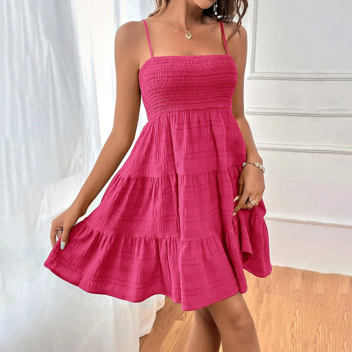 Levoire | Robe D'Été Bohème De Plage Rose forcé