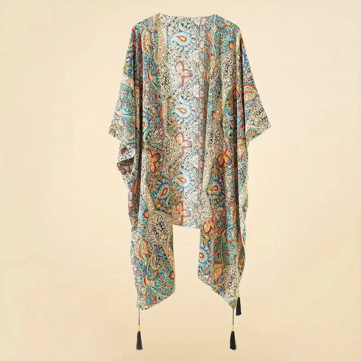 Levoire | Kimono, Imprimé Paisley, Devant Ouvert, Survêtement De Bikini, Kimono De Plage