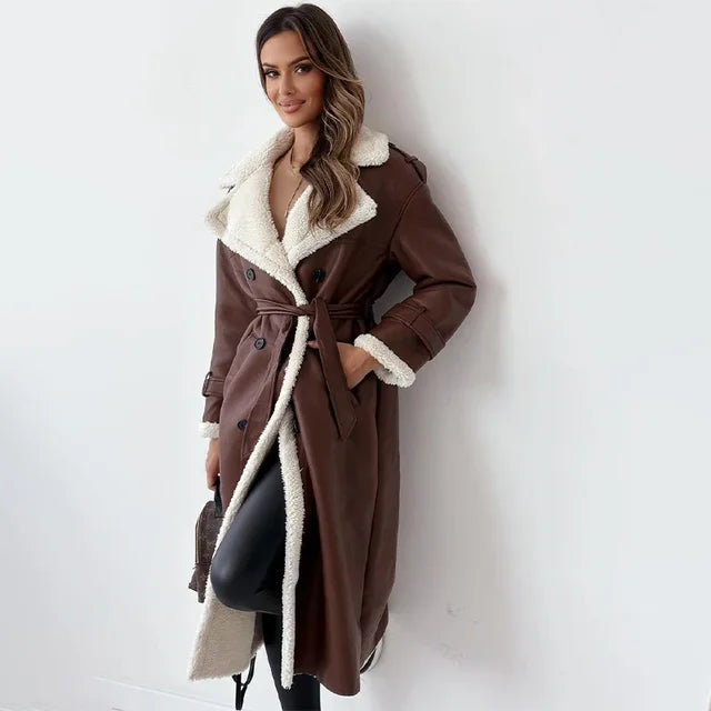 Levoire | Manteau D'hiver Long Pour Femme | Chaud Brun