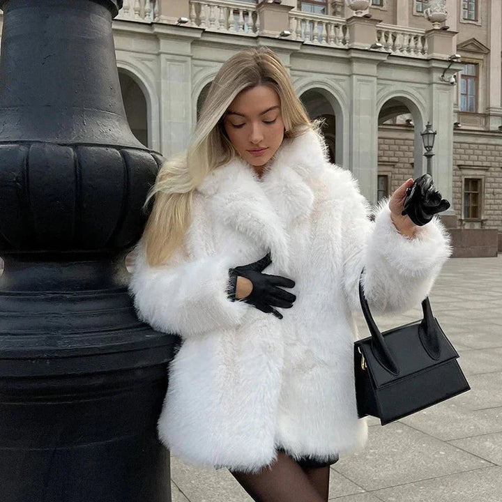 Levoire | Manteaux En Fourrure Pour Femmes Douillets Blanc