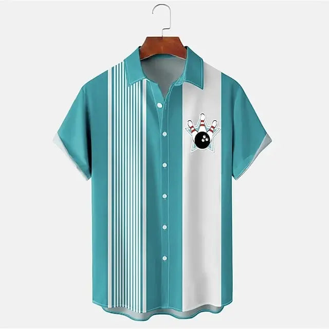 Levoire | Chemise Avec Imprime Bowling Coupe Decontractee Hommes