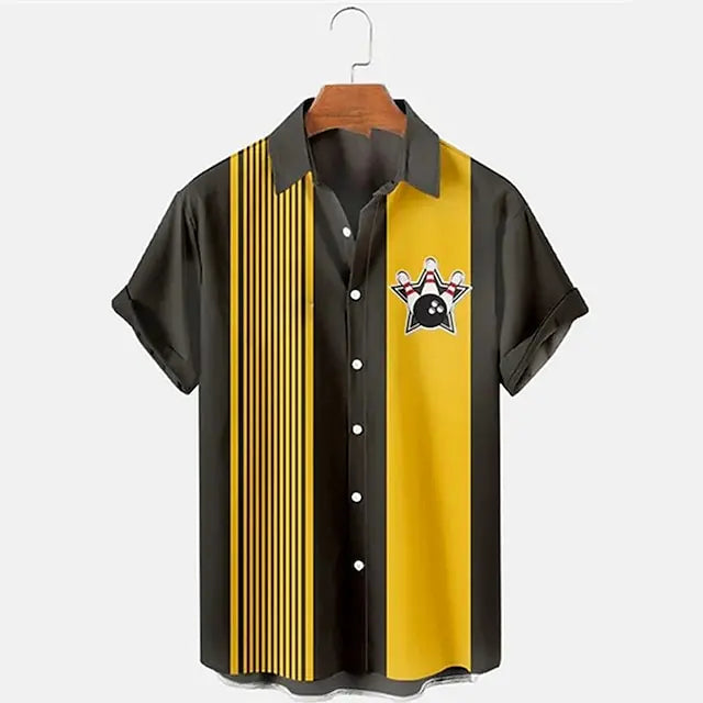 Levoire | Chemise Avec Imprime Bowling Coupe Decontractee Hommes