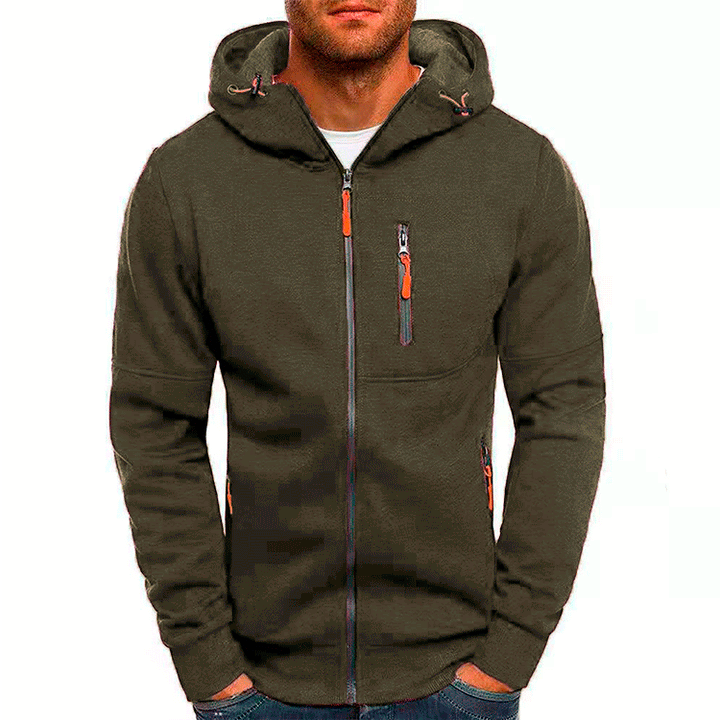 Levoire | Sweat À Capuche Avec Zip Et En Polaire Vert