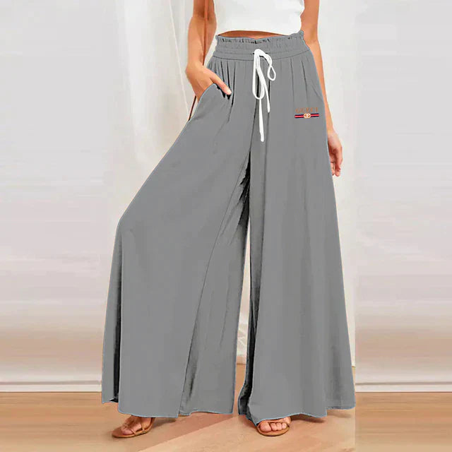 Levoire | Femmes Pantalon Large Taille Large Gris
