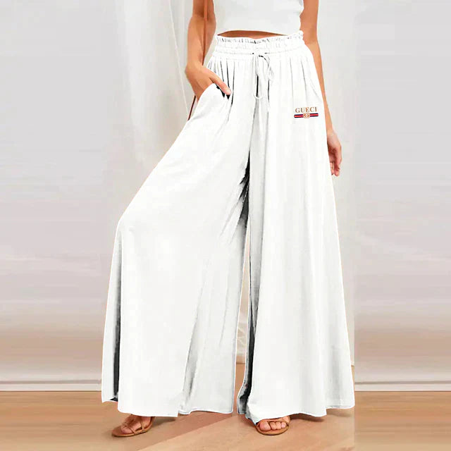 Levoire | Femmes Pantalon Large Taille Large Blanc