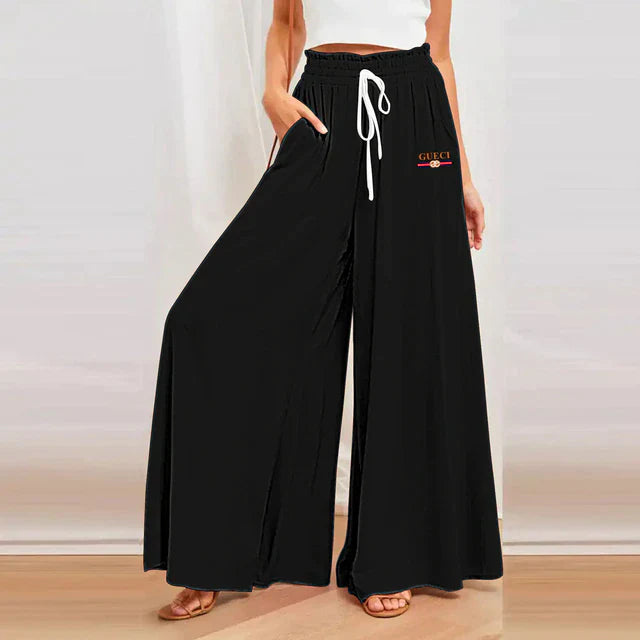 Levoire | Femmes Pantalon Large Taille Large Noir