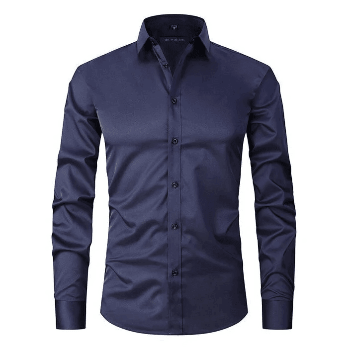 Levoire | Chemise Sans Plis Bleu marine