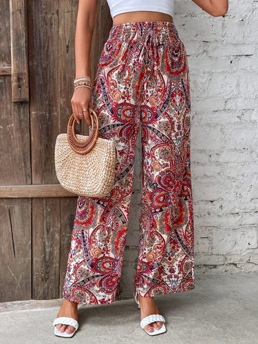 Levoire | Pantalon Palazzo Pour Femmes Taille Haute À Jambes Larges Boho