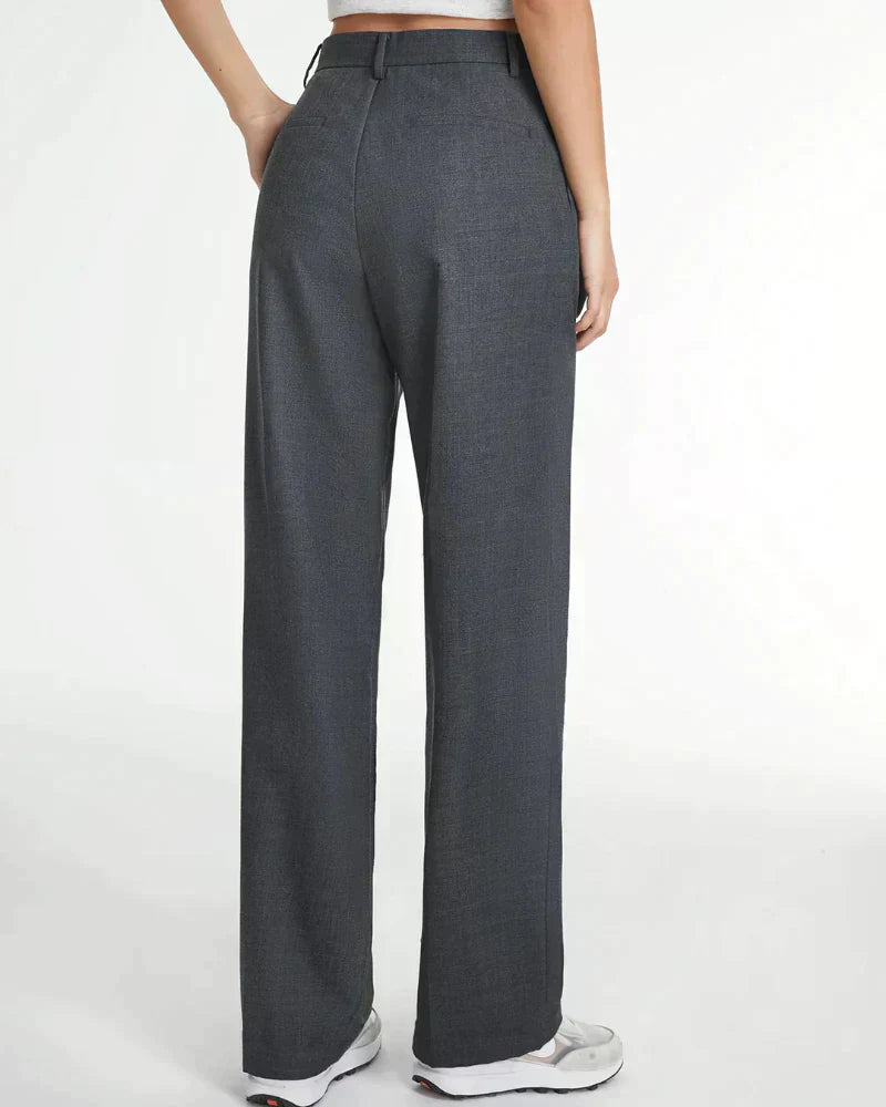 Levoire | Pantalon Plissé Taille Haute À Jambe Large Pour Femmes