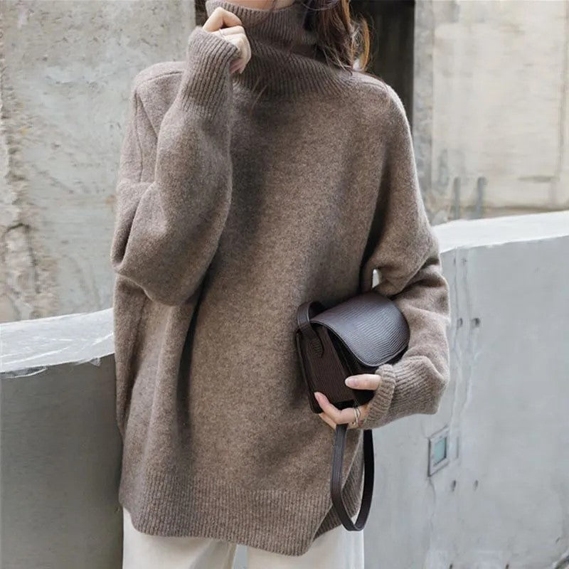 Levoire | Pull Élégant Col Roulé Gris