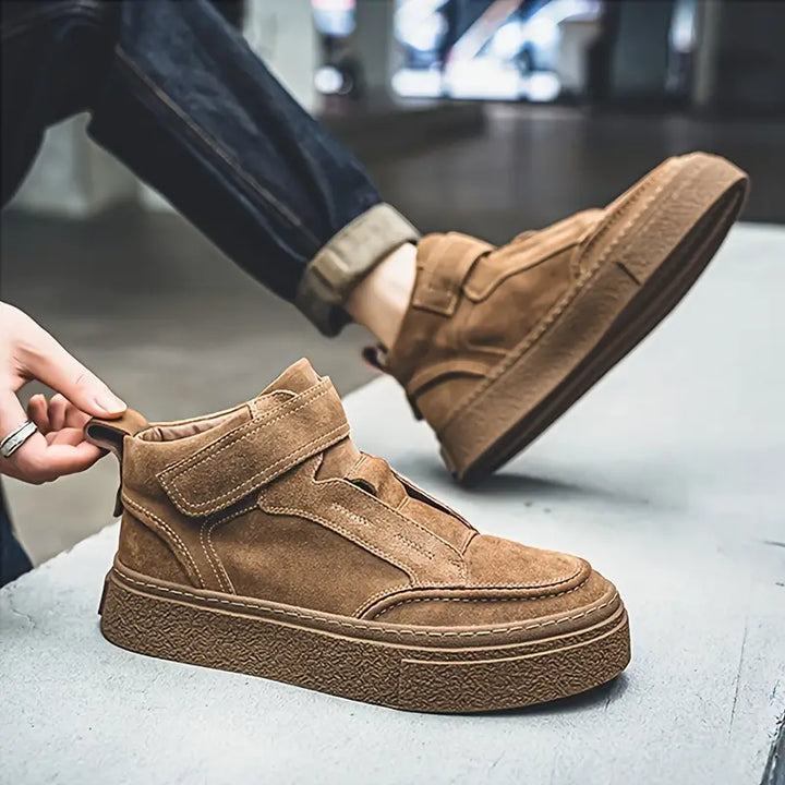 Levoire | Velcro Sulka Cuir Salvio Luxe Et Confort Braun