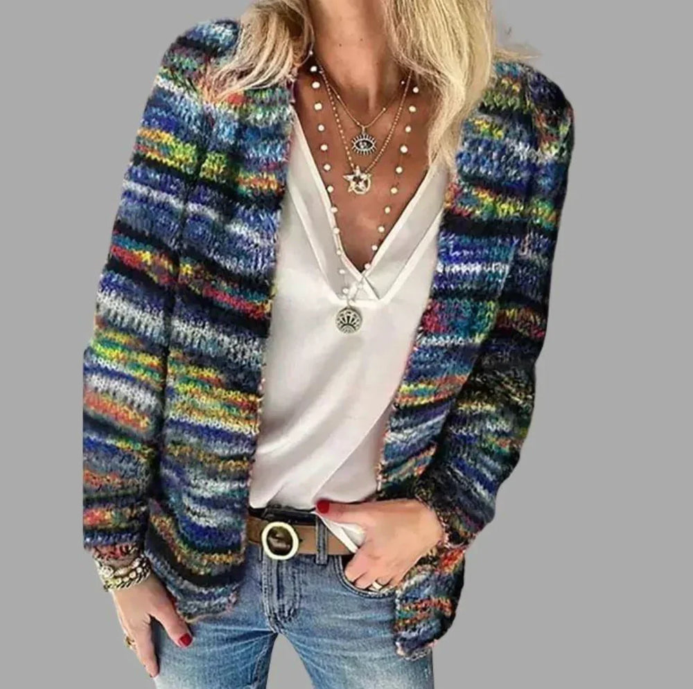 Levoire | Gilet En Laine Coloré Tendance Pour Femmes Bleu