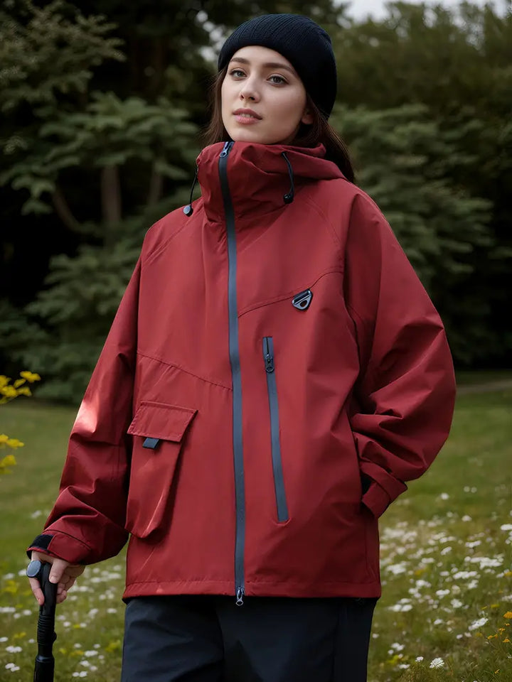 Levoire | Veste Coupe-Vent À Fermeture Éclair Biais Pour Femmes Mannetha Bourgogne