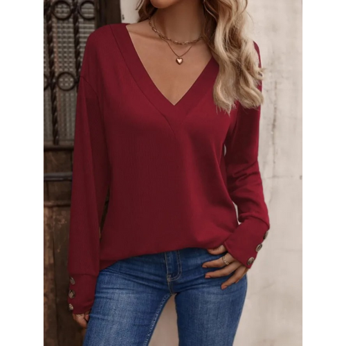 Levoire | V-Décolleté Pull Ample À Manches Longues